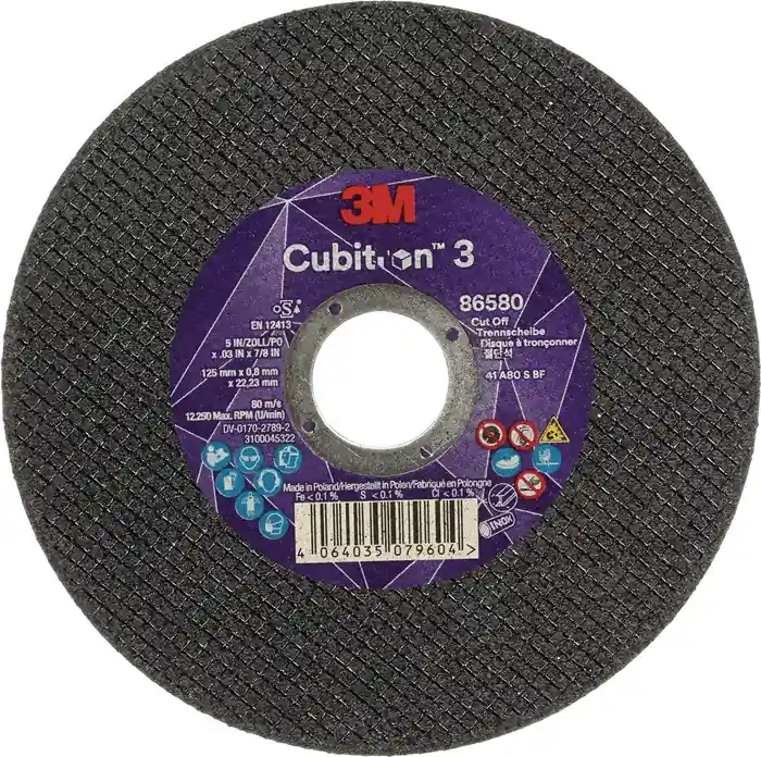 Trennscheibe Cubitron™ 3 D125x0,8mm ger.3M™ Cubitron™ 3 Bohr.22,23mm 3M VE: 25 Stück Sofort Bestellen