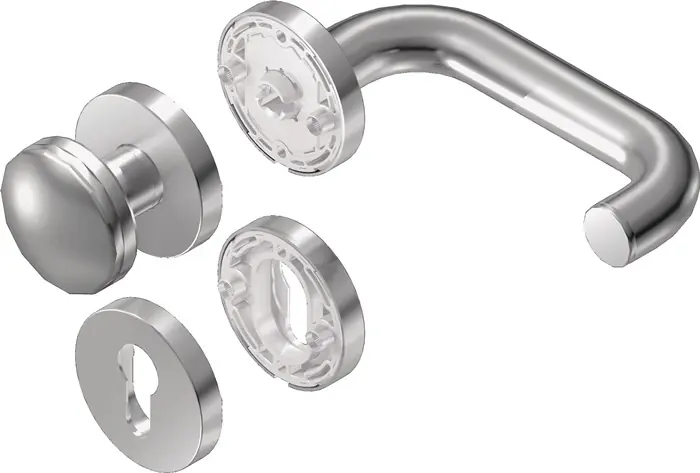 Rosettengrt.Rondo K1.0/H1.0 VA EST U-Form PZ DIN L/R fl.D/K BKS Schneller Versand