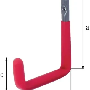 Preisreduziert Wandhaken U-Form Rotgummi A.250mm STA roh verz.H.300mm D.12mm GAH VE: 5 Stück