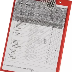 Auftragstasche m.Klettverschluss,Kordel u.2 Fächer DIN A4 rot VE=10 St.EICHNER Markenware