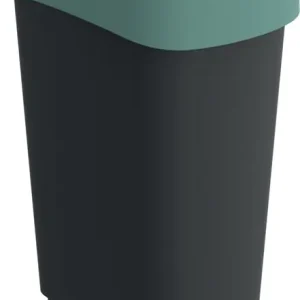 Wertstoffsammler TWIST 50l H602xB298xT401mm schwarz Deckelrand blau ROTHO Kracherpreis