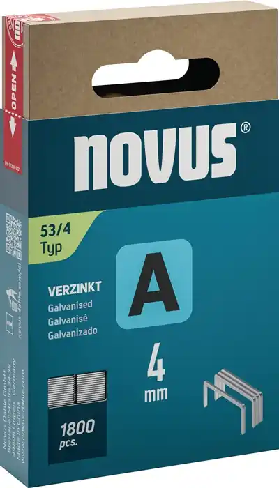 Feindrahtklammer A Typ 53 Klammer-B.11,3mm 4mm 0,75mm 1800 St.NOVUS Mega-Angebot