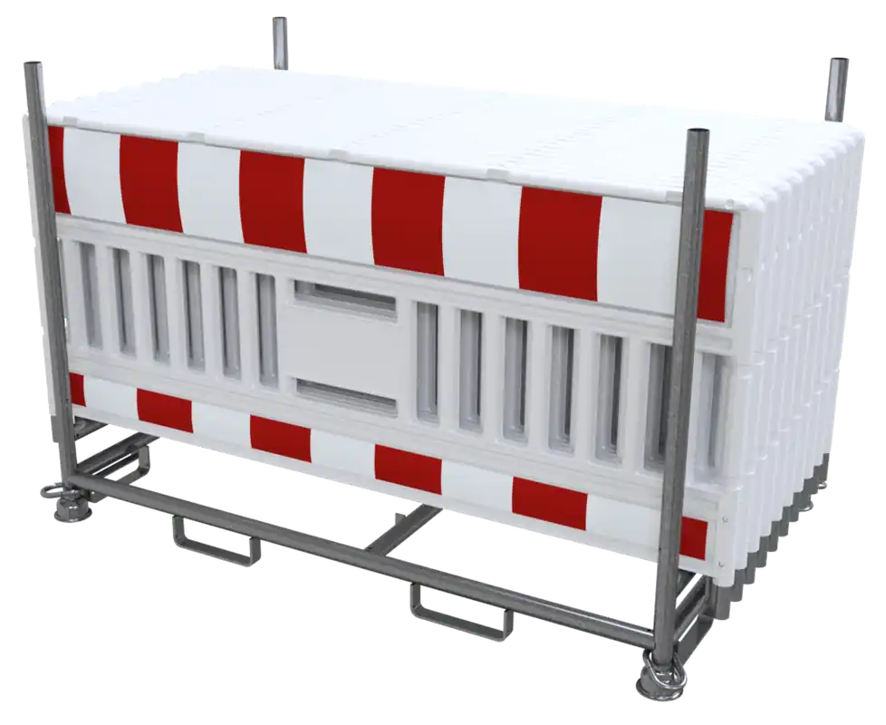 Schrankenzaun Set Ultra - 20 Elemente RA1/A im Gestell P (ohne Lampenadapter) Letzte Chance