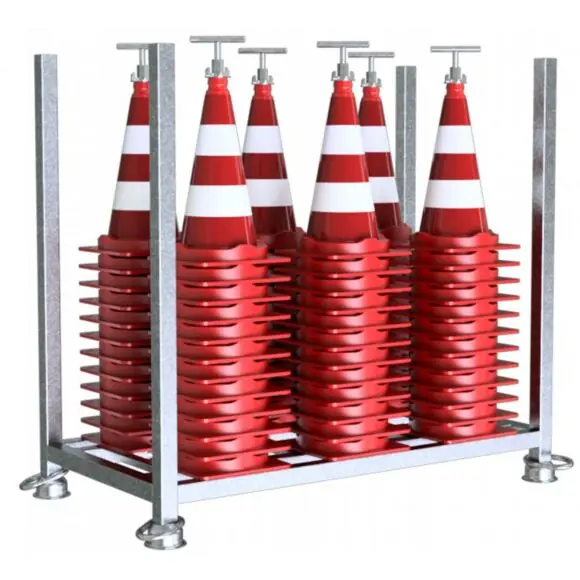 Nur Heute Leitkegel Set - 72 Stck. Leitkegel RA1/A 500 mm BASt gepr., 1-tlg. im Gestell