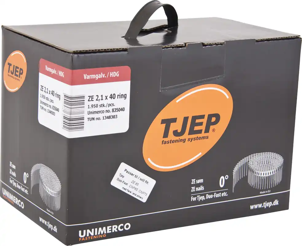 TJEP ZE21/40 Rillennagel feuerverzinkt Rundkopf. Box 1.950 Stk. Must-Have