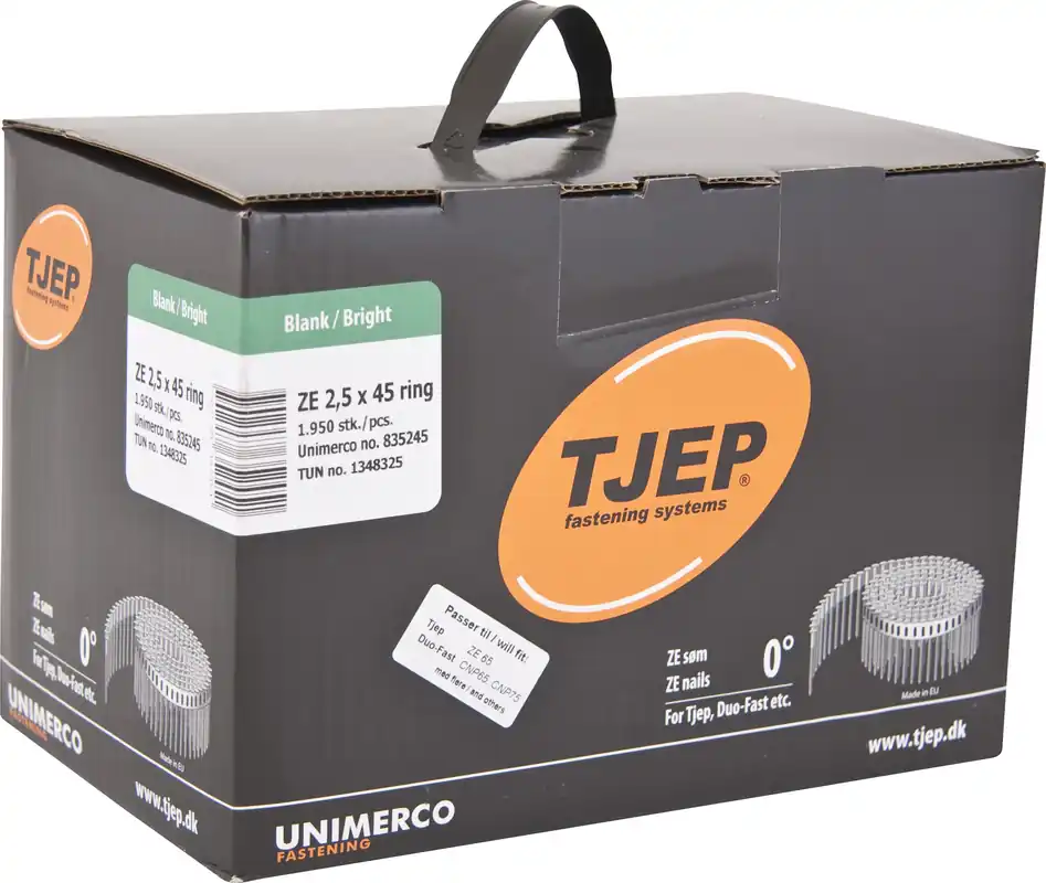 TJEP ZE25/45 Rillennagel blank Rundkopf. Box 1.950 Stk. Knallerangebot