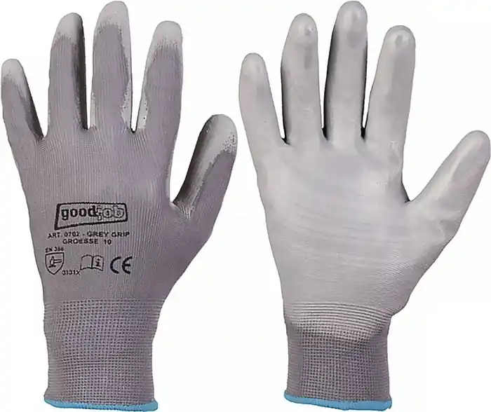 Handschuh GREY GRIP Gr.10 grau EN 420/EN 388 PSA II GOODJOB VE: 12 Paare Top-Preis