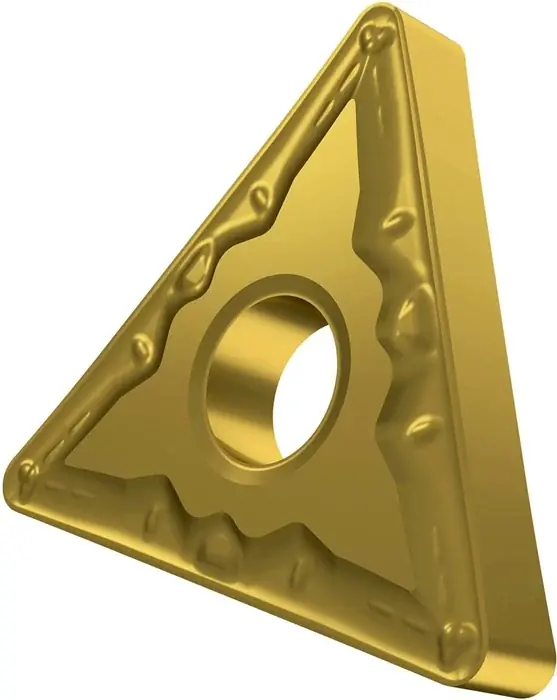 Beliebt Drehwendeschneidplatte ISO TNMG 160404E-FM:TT310 D.3,81mm PVD beschichtet Gold VE: 10 Stück
