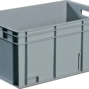 Transportbehälter L600xB400xH220mm grau PP Durchfassgr.Seitenw.geschl.TECWERK Geprüft