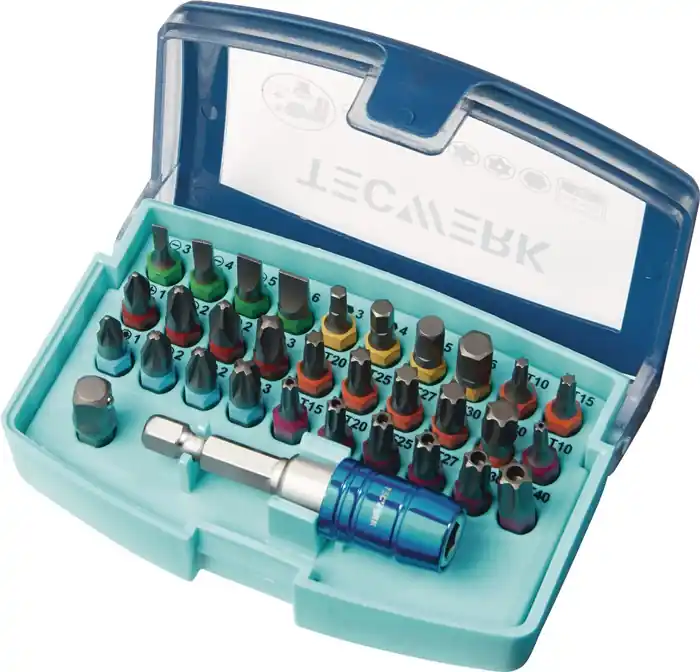 Bitsortiment 32-tlg.Schlitz/PH/PZD/TX/TX-BO/6Kt.TECWERK Preisknaller