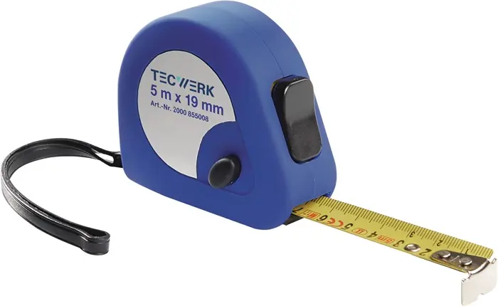 Taschenrollbandmaß L.5m B.19mm mm/cm EG II Ku.Automatic TECWERK Jetzt Kaufen