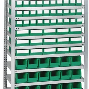 Steckregal H2000xB1000xT400mm Anbauregal 16 Stahl-Bd.90x3,30x4 blau TECWERK Kracherpreis