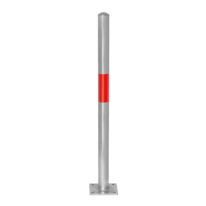 Neu Im Sortiment MORION Absperrpfosten 60 mm feststehend - zum Aufdübeln mit Bodenplatte