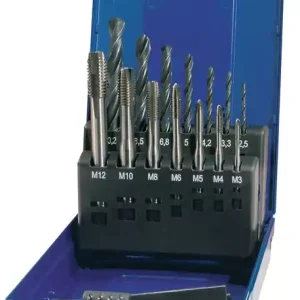 Maschinengewindebohrerset DIN 371/376 B M3-M12 14tlg.HSS Ku.-Kass.TECWERK Bestpreis