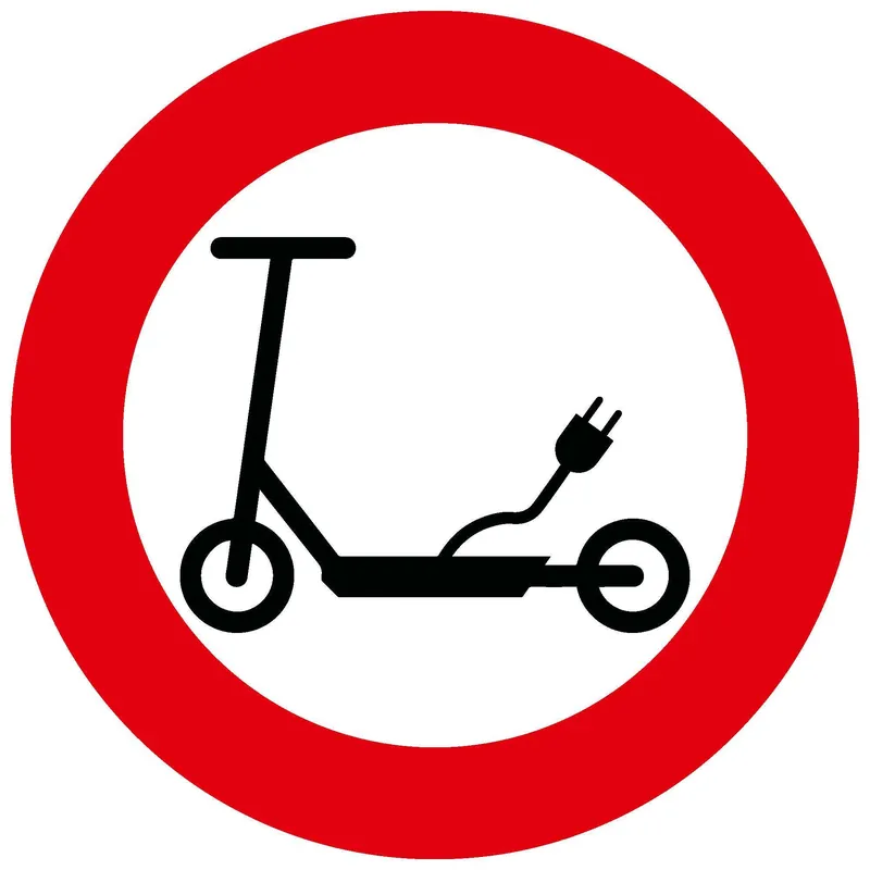 PROline-thermo Markierungsfolie, Verkehrsschild 'Verbot für E-Scooter', d 1500 mm Top-Angebot