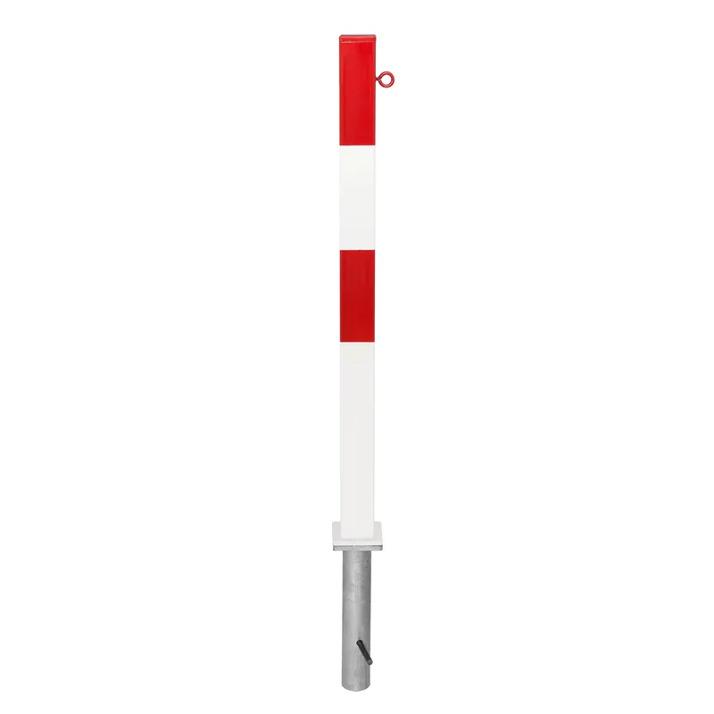 PARAT B Absperrpfosten 70 x 70 mm rot/weiß herausnehmbar - Dreikantverschluss DIN 3223 Begrenztes Angebot