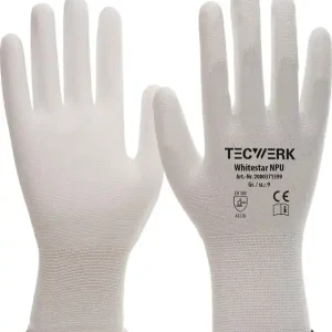 Finale Aktion Handschuhe Whitestar NPU Gr.7 (M) weiß EN 388 PSA II TECWERK VE: 12 Paare