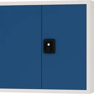 Hängeschrank H600xB700xT200mm Vollblechtür lichtgrau/signalblau Preis Gesenkt