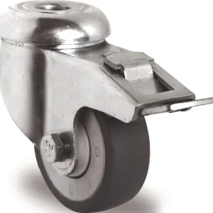 Meistverkauft Lenkrolle m.Festst.D.75mm Trgf.75kg m.Rückenloch 11mm Kugell.Gum.grau TECWERK