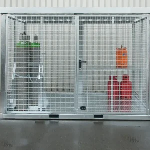 Preiswert Bauer Südlohn Gasflaschen-Container feuerverzinkt TYP GFC-E/T - mit Tränenblechboden