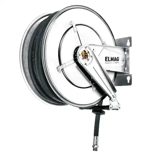 ELMAG INDUSTRIE Schlauchaufroller Edelstahl "542/12" - für Druckluft und Wasser, 20 m, 3/4", 20 bar Letzte Chance