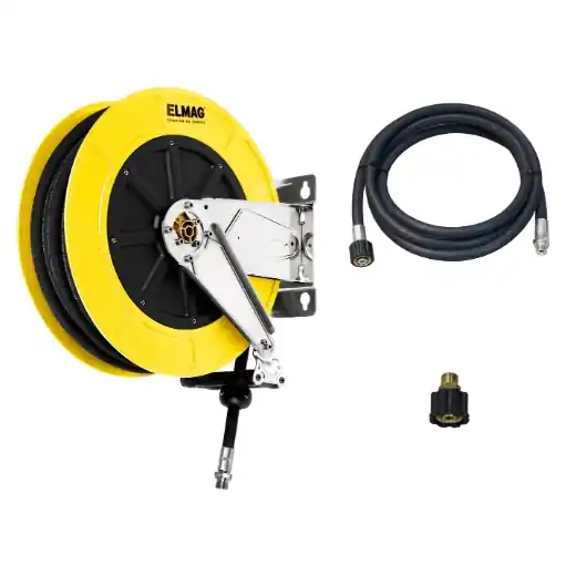 ELMAG INDUSTRIE Schlauchaufroller Edelstahl "4432/32" - SET - inkl. Anschlußleitung 3 m und Adapter Angebot