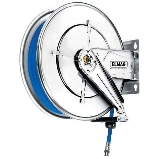 ELMAG INDUSTRIE Schlauchaufroller Edelstahl "543/22" - für Druckluft u. Heißwasser 130°C, 20 m, 3/4" Meistverkauft
