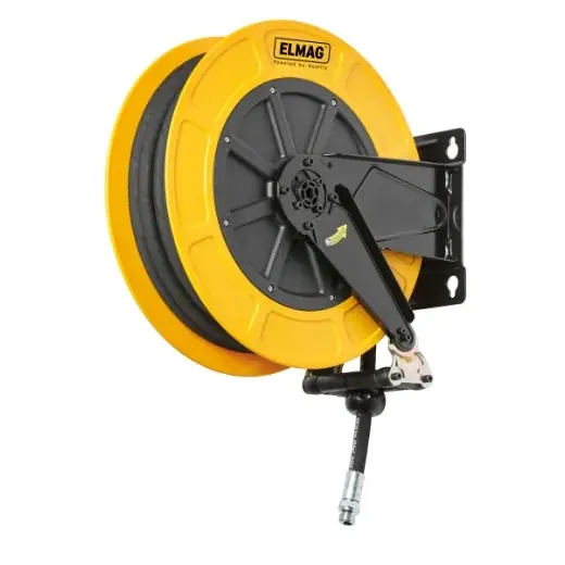 ELMAG INDUSTRIE Schlauchaufroller "4430/31" - für Wasser 100°C, 12 m, 3/8", 200bar "ABS" Markenprodukt