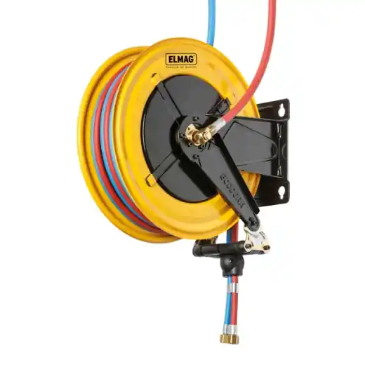 ELMAG INDUSTRIE Schlauchaufroller "540/78" - für Sauerstoff/Azetylen, 25m, 2x3/8"mm, 20bar Billig