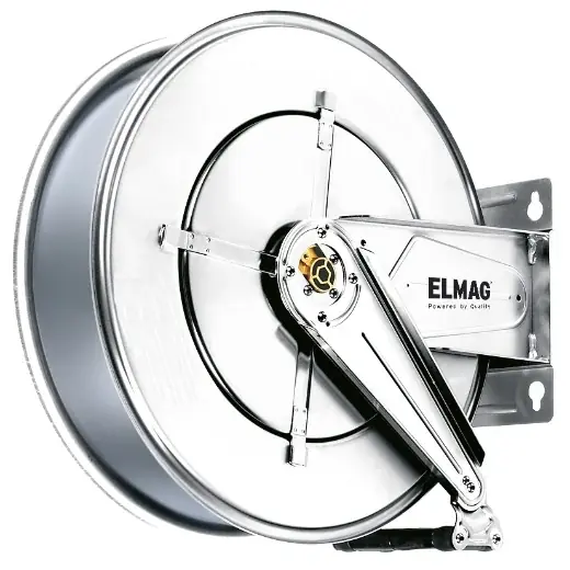 Begrenztes Angebot ELMAG INDUSTRIE Schlauchaufroller Edelstahl "534/250" - ohne Schlauch - für AD blue, 10 bar