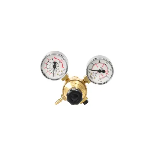ELMAG Druckregler "Argon/Co2" Serie "MINI" - mit 2 Manometer Ø 50mm zu EUROMIG-Serie Versand Am Gleichen Tag