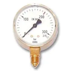 Zertifiziert ELMAG Flaschendruckmanometer (Argon-CO2) - Ø 63mm für Druckregler zu Stahlflasche