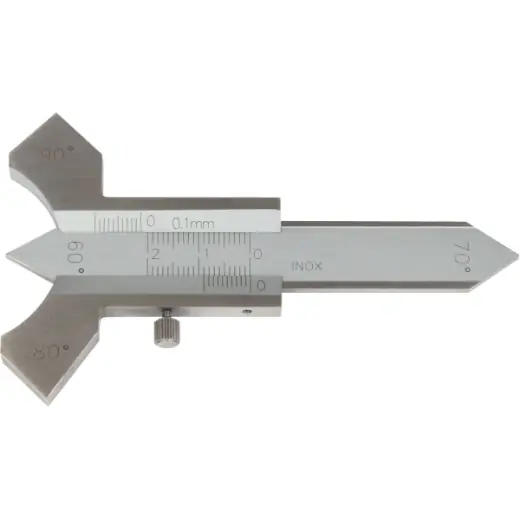 Günstig ELMAG Schweißnahtlehre "Präzisionsausf." - Ekn. 0-20mm, Fln. 0-11mm, V-Naht 60°,70°80°90°