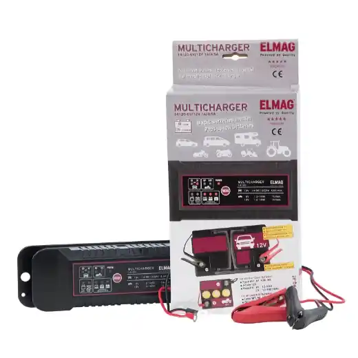 ELMAG Automatisches-Batterieladegerät 6/12 V. - MULTICHARGER 14120, max. 1,0/4,5 A. Online Kaufen