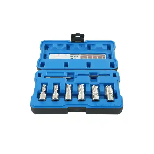 ELMAG HSS-Kernbohrer-Set, 7-teilig-für COREMAG-Maschinen Ø 12,14,16,18,20,22 mm, inkl. Zentrierstift Highlight