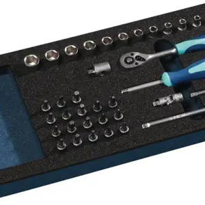 Geprüft Werkzeugmodul 36-tlg.1/3-Modul Steckschlü.TECWERK