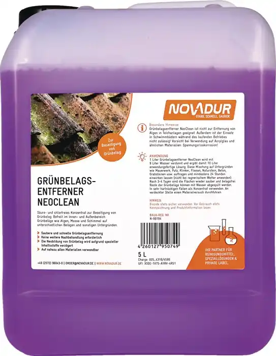 Grünbelagentferner NeoClean Konzentrat 5l NOVADUR Neu Im Sortiment