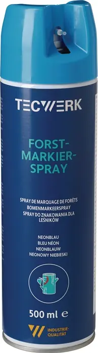 Forstmarkierspray neonblau 500ml Spraydose TECWERK VE: 6 Stück Zertifiziert