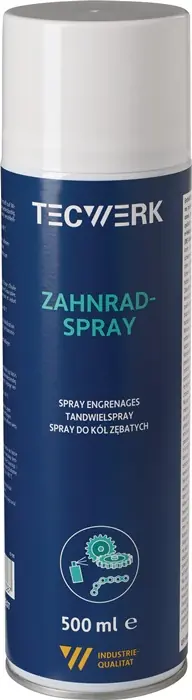 Zahnradspray 500ml schwarz Spraydose TECWERK VE: 6 Stück Wochenendangebot
