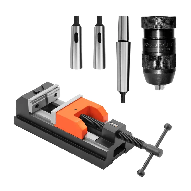 Sonderangebot FLOTT Bohrpaket 4 für MK 3 Spindel - Schraubstock 120, Kegeldorn, Reduzierhülsen und Schnellspannbohrfutter
