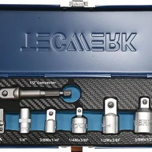 Adaptersatz 7-tlg.1/4-1/2 Zoll inkl.Maschinenadapter TECWERK Echt