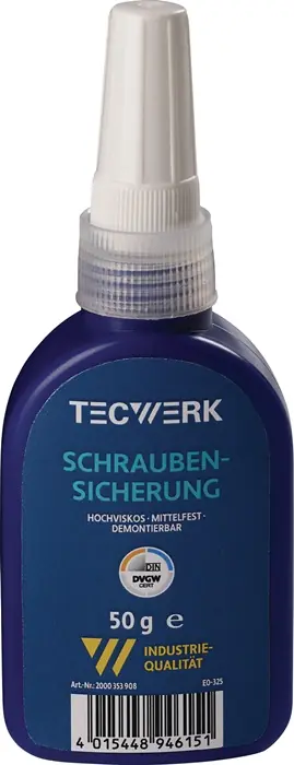 Schraubensicherung 50g mf.hv.blau Flasche TECWERK VE: 10 Stück Schneller Versand