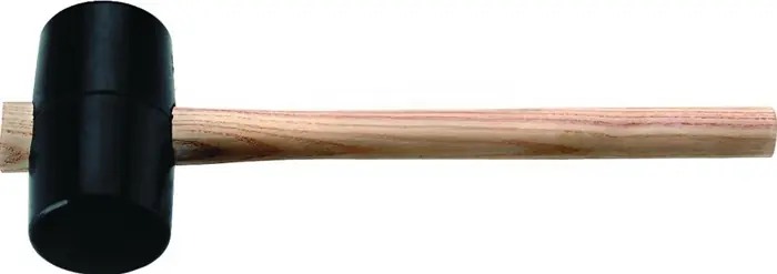 Bestpreis Gummihammer Kopf-D.64mm Kopf-L.113mm schwarz ES 90 Shore A flache Bahn TECWERK