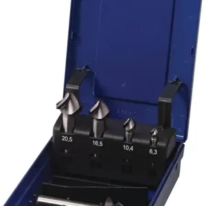 Kegelsenkersatz DIN 335C 90Grad 6,3-25mm HSS-Co TiAlN 5-tlg.Ku.-Kass.TECWERK Markenprodukt