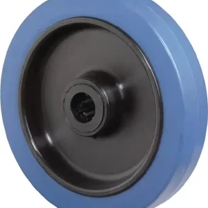 Markenware Ersatzrad D.200mm Trgf.400kg Gum.blau Achs-D.20mm Nabenl.60mm BS ROLLEN