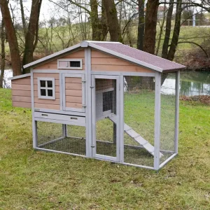 Neu Im Sortiment Kerbl Hühnerstall Bonny m. Metall- rahmen am Boden 181x65x118cm