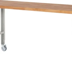 Werkbank B2000xT700xH950-1000mm Buche massiv lichtgrau TECWERK Saisonangebot