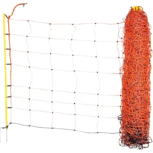 Sichere Zahlung Kerbl Schafnetz, 50m, orange, Höhe: 108 cm - Doppelspitze