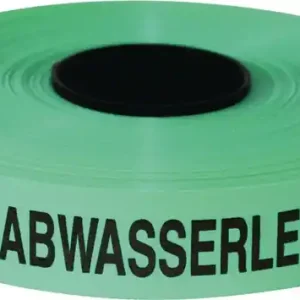 Trassenwarnband Achtung Abwasserleitung B.40mm L.250m grün KELMAPLAST Beliebt