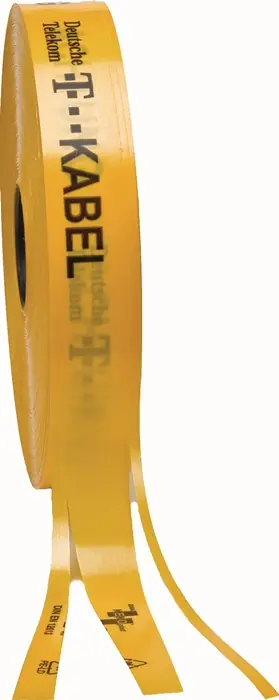 Ausverkauf Trassenwarnband Achtung Versorgungsleitung B.150mm L.250m gelb KELMAPLAST
